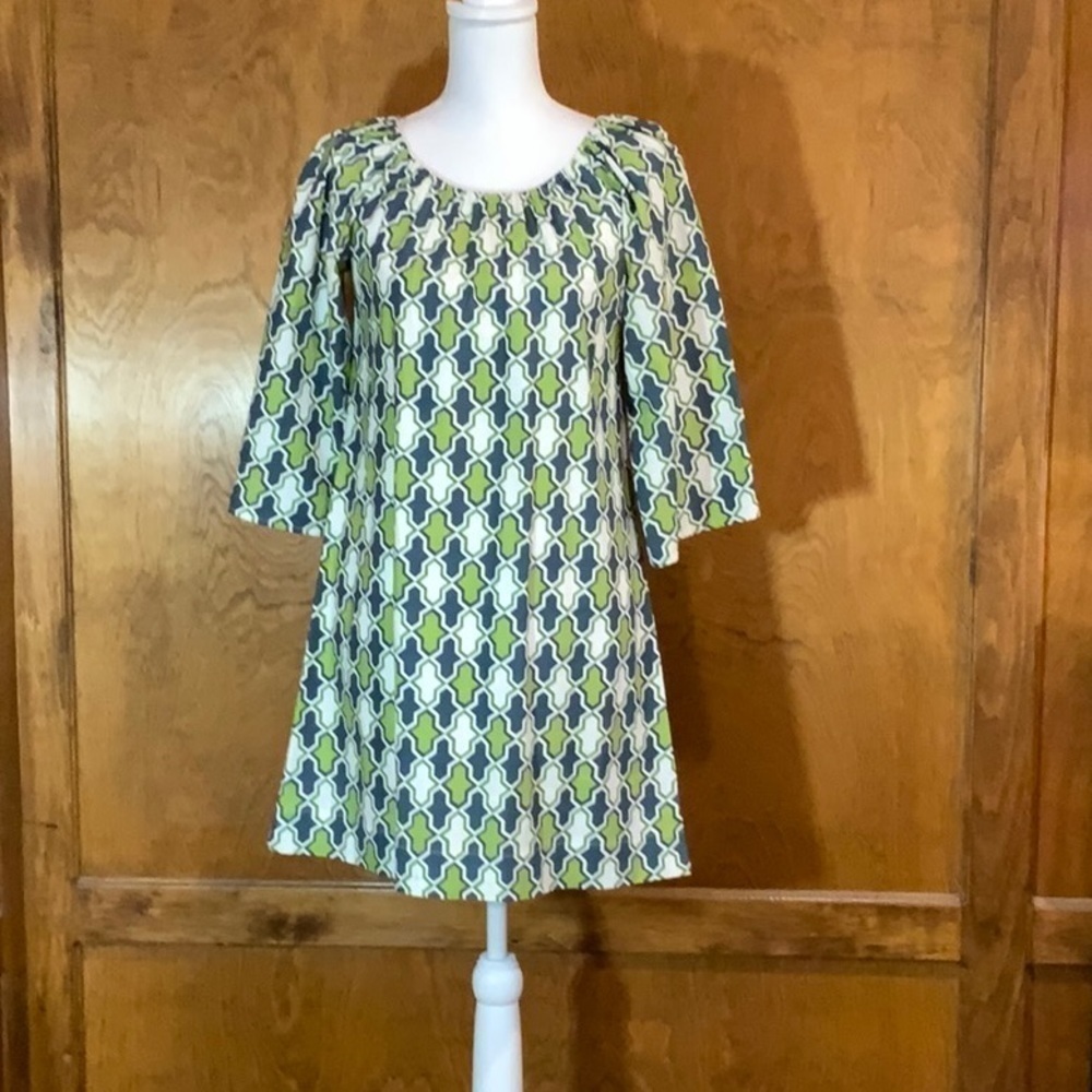 Mod Print A-line Dress - EUC